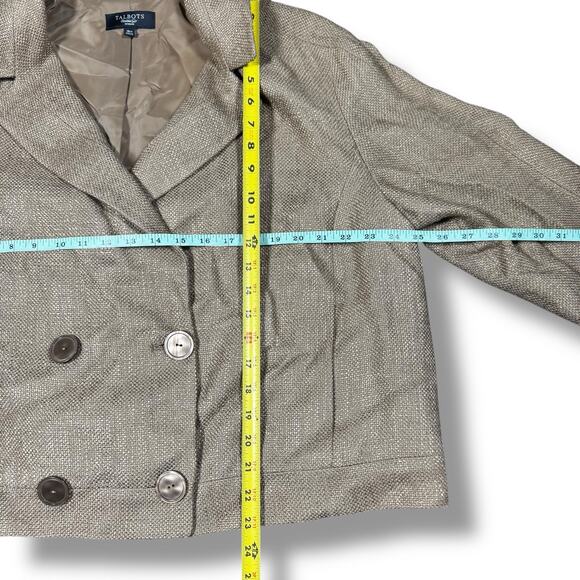 Talbots Women’s Plus Size Tweed Blazer 18W Brown Tan Beige NWOT Workwear - Picture 7 of 7